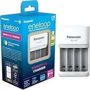 Panasonic eneloop SmartPlus 1-4 AA/AAA Ni-MH Battery Charger with 4 LED Indicators and 10 Security Features