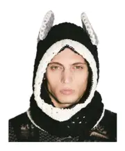 Marni Donkey Puppet Hood Balaclava S,L,M black