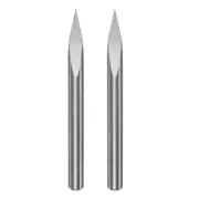 3.175mm Shank 0.1mm Tip 25 Degree Carbide 3 Flutes Wood Engraving CNC Bit 2pcs