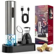 6-in-1 Wine Opener Electric Rechargeable Automatic Corkscrew Bottle Opener set w