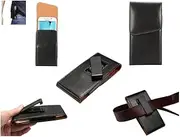 DFV Mobile - Magnetic Leather Holster Executive Case Belt Clip Rotary 360 Compatible with Samsung Galaxy CORE Plus, SM-G350 - Black