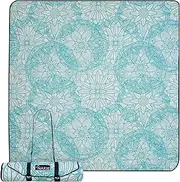 NAKIE Picnic Blanket - Extra Large, Waterproof, Machine Washable, Easy Storage. Perfect for Camping, Picnics & Outdoor, Children by The Beach or Playing with Dog, 2m x 2m cm (Floating Lotus)