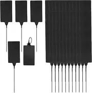 uxcell 100 Pcs Plastic Tags, Hanging Label Tags Blank Zip Ties Writable Waterproof Storage Key Signs for Labeling Shipping Marking Identification Inventory, 105x65mm, Black