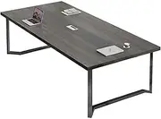 LYXWGRZD Conference Table for 6 People, Large Rectangle Meeting Table, Seminar Table with Cable Grommet, Training Table for Office, Boardroom (Only Table)