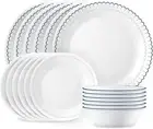 Corelle Blue Caspian Lace 18 Piece Dinnerware Set Service for 6 NEW