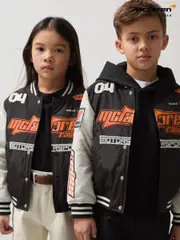 Reiss Black/Off White Zoom 3-9 yrs McLaren F1 Team Bomber Jacket Unisex Fit (AN1735) | $180