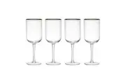 4pc Mikasa Sorrento Crystal White Wine Glass Set 400ml