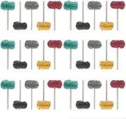 80 Pieces Buffing Wheel 1" (25mm) Abrasive Wheel Buffing Polishing Wheel 5 Colors 40/80/150/300/500 Grit for Rotary Tools Accessories
