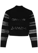 Alaïa Vienne Cut-out Wool-blend Jumper - Black - 12 12