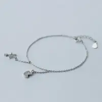 在飛比找樂天市場購物網優惠-925純銀手鍊 鑲鑽手環-韓版星星月亮設計情人節禮物女飾品7