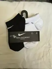 NIKE BOYS SOCKS NO SHOW LIGHTWEIGHT KIDS 6 PAIRS - SHOES 10C-3Y - NWT FREE SHIPP