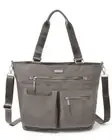 New Baggallini Any Day Gray Tote With RFID Phone Wristlet
