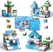 Lehoo Castle Magnetic Blocks, Magnetic Blocks Building, Stem Sensory Toys for 3 Year Old Gifts （Ice）