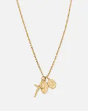 [SAINT MORTA] Saint Morta Holy Stacked 3mm Cuban Chain Necklace Gold - Size 20 20 Gold