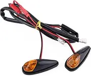 2pcs LED Motorcycle Flush Mount Turn Signal Light Motorbike Indicator Lamp Amber