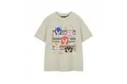 Sonic The Hedgehog Boys Group Faces Short-Sleeved T-Shirt (Oatmeal) - UTNS8503