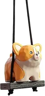 Swing Dog Ornament - Car Mirror Swing Resin Dog Decoration Rearview Mirror Ornament Swing Dog Car Funny Dog Ornament Car Swing Decoration Resin Dog Swing Dog Car Accessories