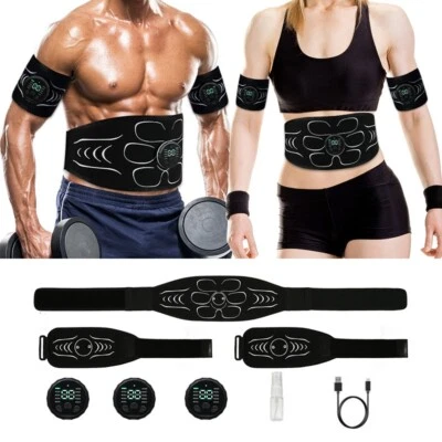 Get-Fit EMS Abs Trainer USB Rechargeable Muscle Stimulator & Toning Belt Device