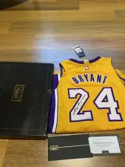 Kobe Bryant Autographed Panini Authentic Gold jersey