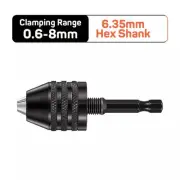 Finger tightening Chuck for Easy Bit Changes Hex Shank Drill Bits Adapter