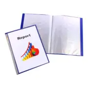 Bantex A4 20 Pocket Fixed insert Display Book Durable Tear Resistant Navy Blue