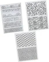 ａ aternee Silicone Stamps Card Making Clear Stamps DIY Polymer Pattern Photo Album Scrapbooking Decorating Background Stamps Clay Texture Stamp Sheet