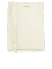 Jil Sander Ivory Leather Small Tangle Shoulder Bag