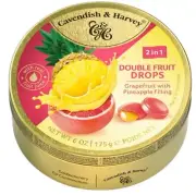 2 X CAVENDISH AND HARVEY GRAPEFRUIT WITH PINEAPPLE FILLING DOUBLE FRUIT 175G