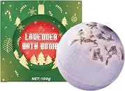 Bath Balls | Shower Salt Ball Lavender Flavor | Organic Bath Salt Ball, Moisturizing Bubble Bath, Birthday for Kids, Boys, Girls