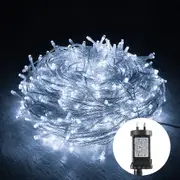 500 Low Voltage LED Fairy Lights 8 Function Memory Hold Multicolor Christmas Decoration Cool White