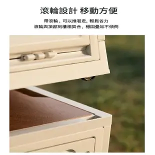 【DaoDi】4入組 原木板雙開折疊收納箱大號(露營收納箱 車箱置物箱 摺疊收納)