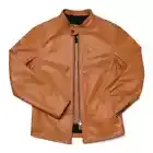 Mens Cowhide Genuine Leather Motorcycle Biker Jacket Slim FIt Lined Zip UP S M