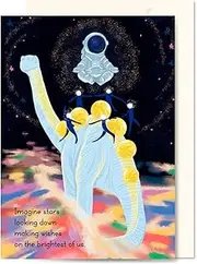 Space All Occasion Card with Envelopes - Birthday, Thank You, Sympathy, Baby Shower, Blank Inside