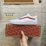 VANS OLD SKOOL 紅線 白色 紅色 棋盤格 鞋帶 帆布 經典款 帆布鞋 板鞋 VN0A3WKT4PE