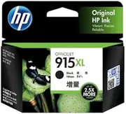 HP 915XL Genuine HP Ink Cartridge, Black, Extra Volume, 3YM22AA