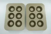 2 New Williams Sonoma 6-hole shortcake baking pan, GoldTouch metal, 15.75"x11.2"