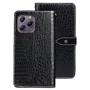 Idewei Calf Texture Pu Leather Phone Case For Blackview A200 Pro, Wallet Design Cover
