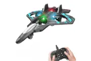 Glider Toy Remote Control Airplane Fighter, Foam Drone with Light, Auto Hover & 360° Flip, Suitable for Boys and Girls