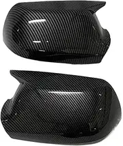 Car Wing Mirror Cover Cap Pair Carbon Fiber Look Side Rear View Mirror Add-On Cover, for Mazda 3 6 2003 2004 2005 2006 2007 Covers, for Car Mirrors