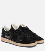 [Golden Goose] Golden Goose Ball Star suede-trimmed sneakers AU 6 black