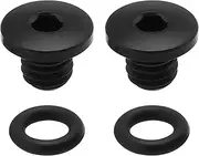 [YINETTECH] 2 Sets TC4 Titanium Disc Brake Bleed Screws with O-Rings M5x8.5mm Compatible with Shimano M985/M988/M9020 Hydraulic Caliper Y8RM98010 Black
