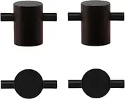 Brass Kitchen Cabinet Knobs 2 Pack Wardrobe Brass Solid Handle Drawer Gold Single Hole Cabinet Column Handle Black