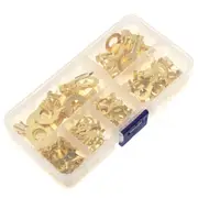 150 Pcs Crimp Stamping Forming Durable Cable Lug O-type Copper M3-M10 Connector Non-insulated Assortment Kit