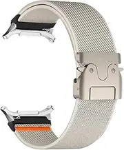 FKMBD Nylon Strap for Samsung Galaxy Watch Ultra 47mm No Gaps Braided Elastic Loop Band Bracelet for Galaxy Watch Ultra 47mm Watchbands