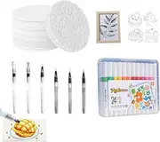 Rukjmqi Foam Paint Kit, Textured Drawing Kit, Educational Craft Supplies, Creative Handcraft Activities for Kids Crafts School Supplies Handmade Projects Home Decoration