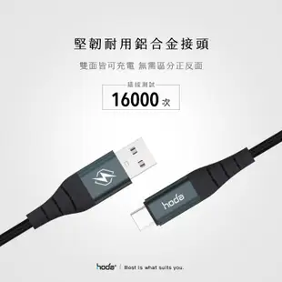 hoda 充電線 iPhone 15 Pro Max 三星 Type-C USB 充電線 尼龍編織 快速充電傳輸線