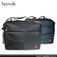 在飛比找樂天市場購物網優惠-【SPY WALK】 潮流雙層休閒側背包/書包/電腦公事包 