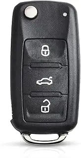 FLJKCT Car Key Shell 2 Button Folding Flip Remote Key Replacement Case Shell,for Vw Volkswagen Transporter T5 Polo