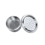 Steel Refillable Capsule Coffee Filter Reusable w/ Spoon+Brush For Segafredo