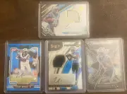 2021 Terrace Marshall RC #’d Auto (4) Card Lot Carolina Panthers